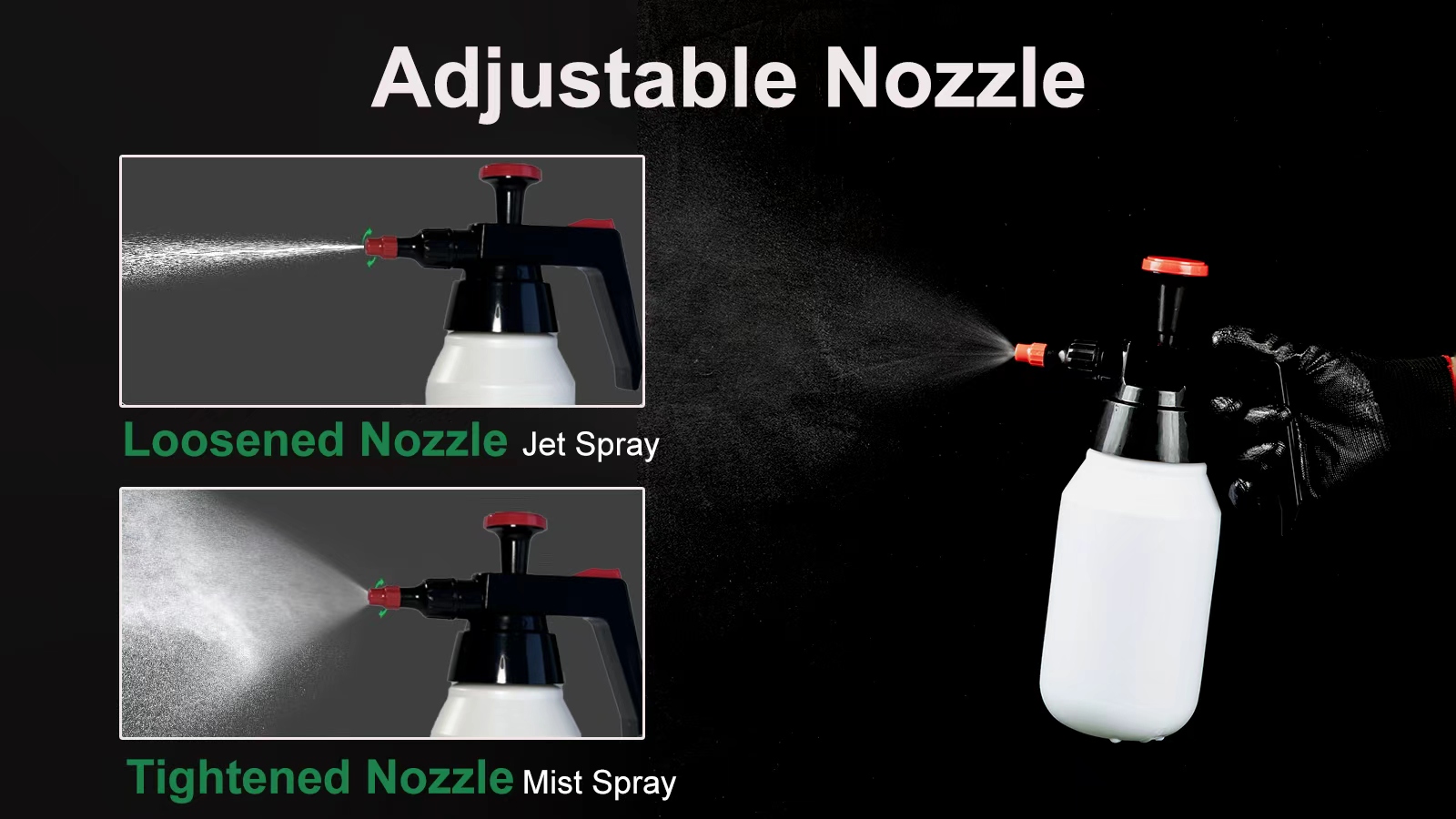 Pulverizador limpiador de frenos profesional de 1L con boquilla ajustable, pulverizador a presión solvente para el cuidado del coche, mantenimiento Industrial