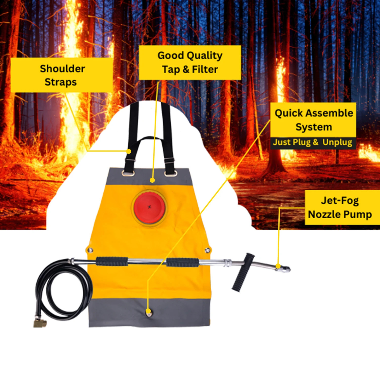Mochila de extinci&oacute;n de incendios de 20 litros para bosques y tierras silvestres