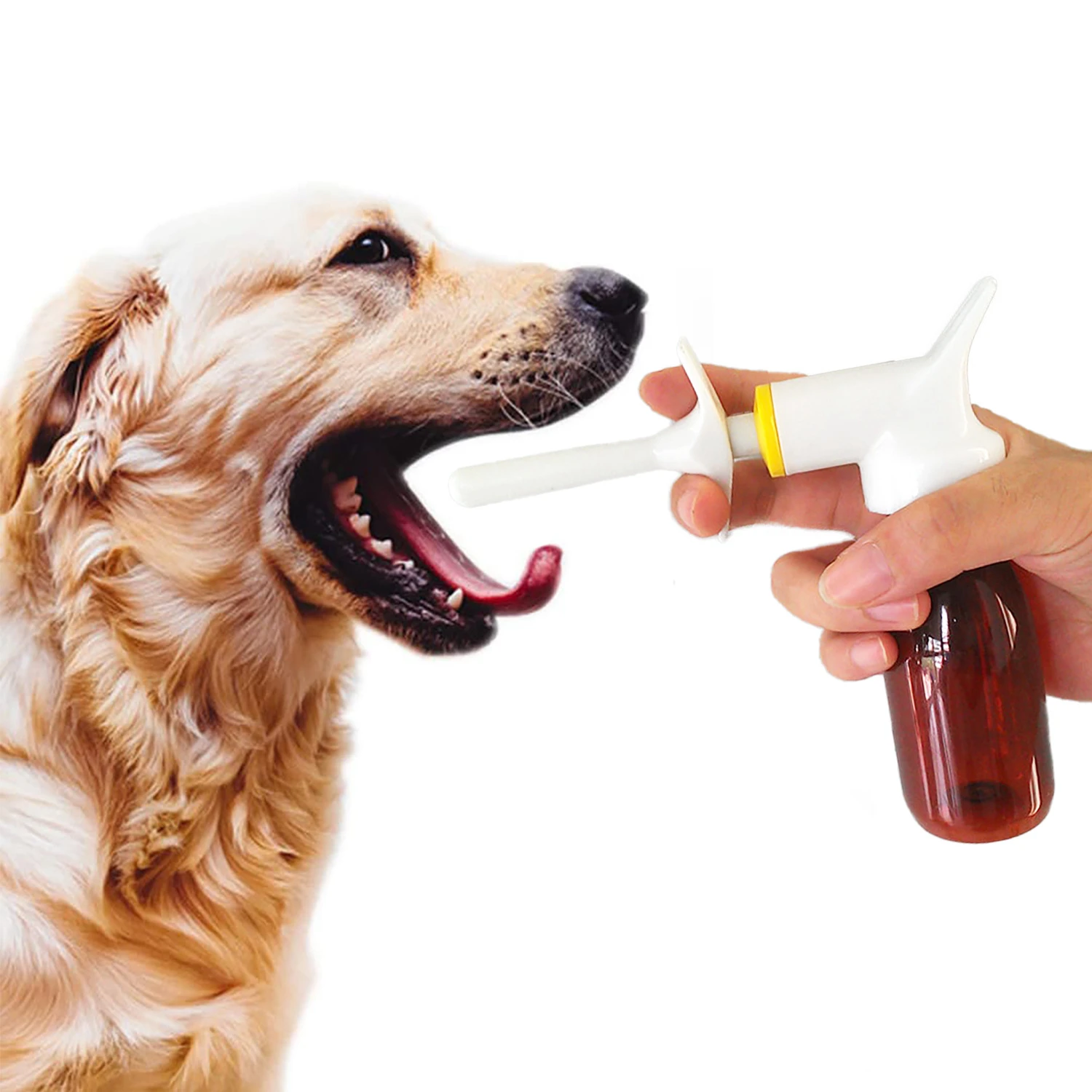 Dispensador veterinario de dosificaci&oacute;n de 1ML, disparador de bomba de alimentador l&iacute;quido para animales y mascotas