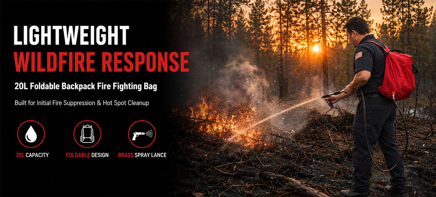 Mochila de doble capa de 20L para extinción de incendios, para respuesta a incendios forestales y de emergencia