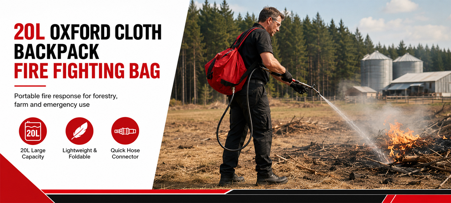 Mochila de doble capa de 20L, bolsa de lucha contra incendios para respuesta de emergencia contra incendios en granjas forestales