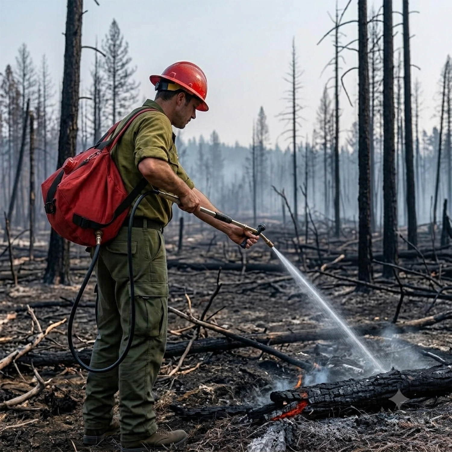 Mochila de doble capa de 20L, bolsa de lucha contra incendios para respuesta de emergencia contra incendios en granjas forestales