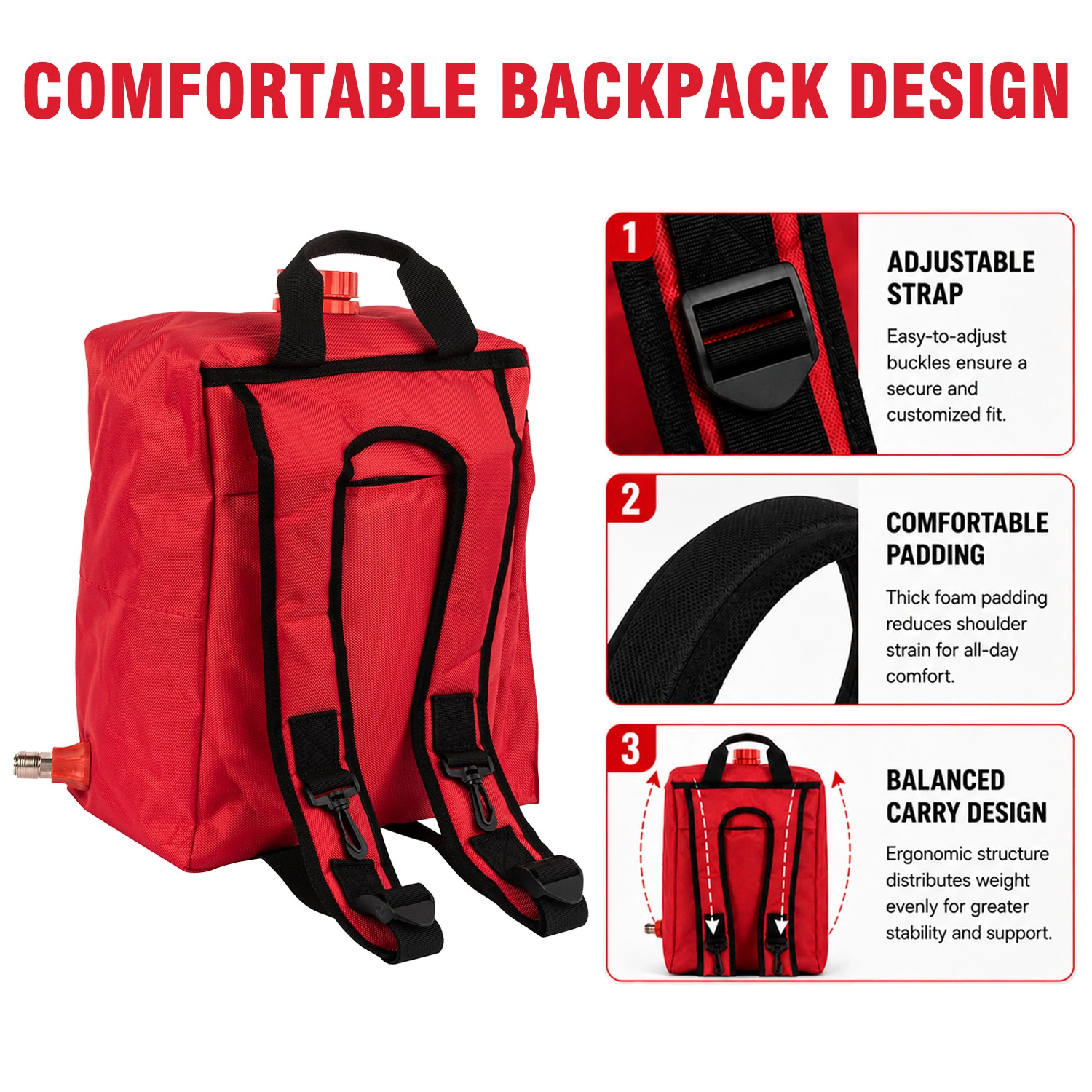 Mochila de doble capa de 20L para extinci&oacute;n de incendios, para respuesta a incendios forestales y de emergencia