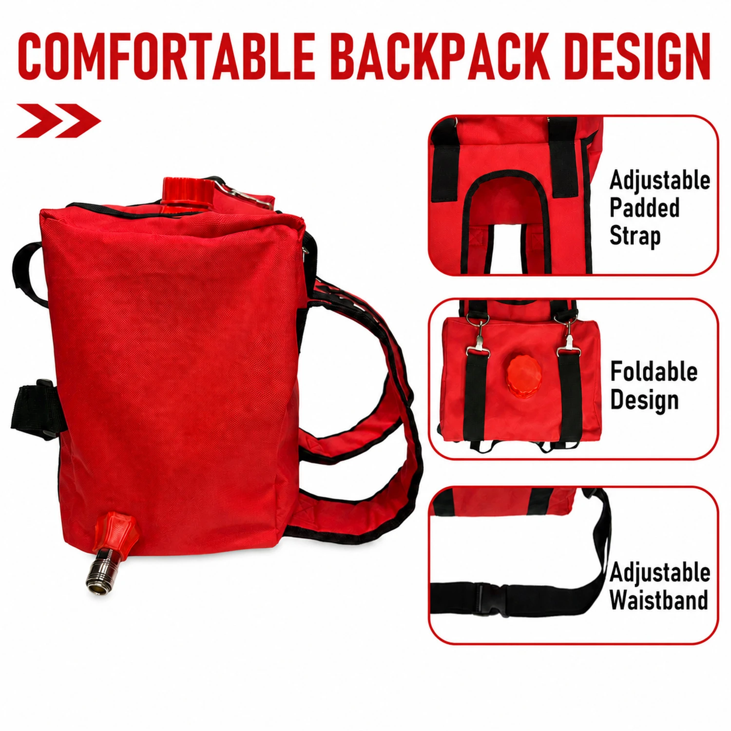 Mochila de doble capa de 20L, bolsa de lucha contra incendios para respuesta de emergencia contra incendios en granjas forestales