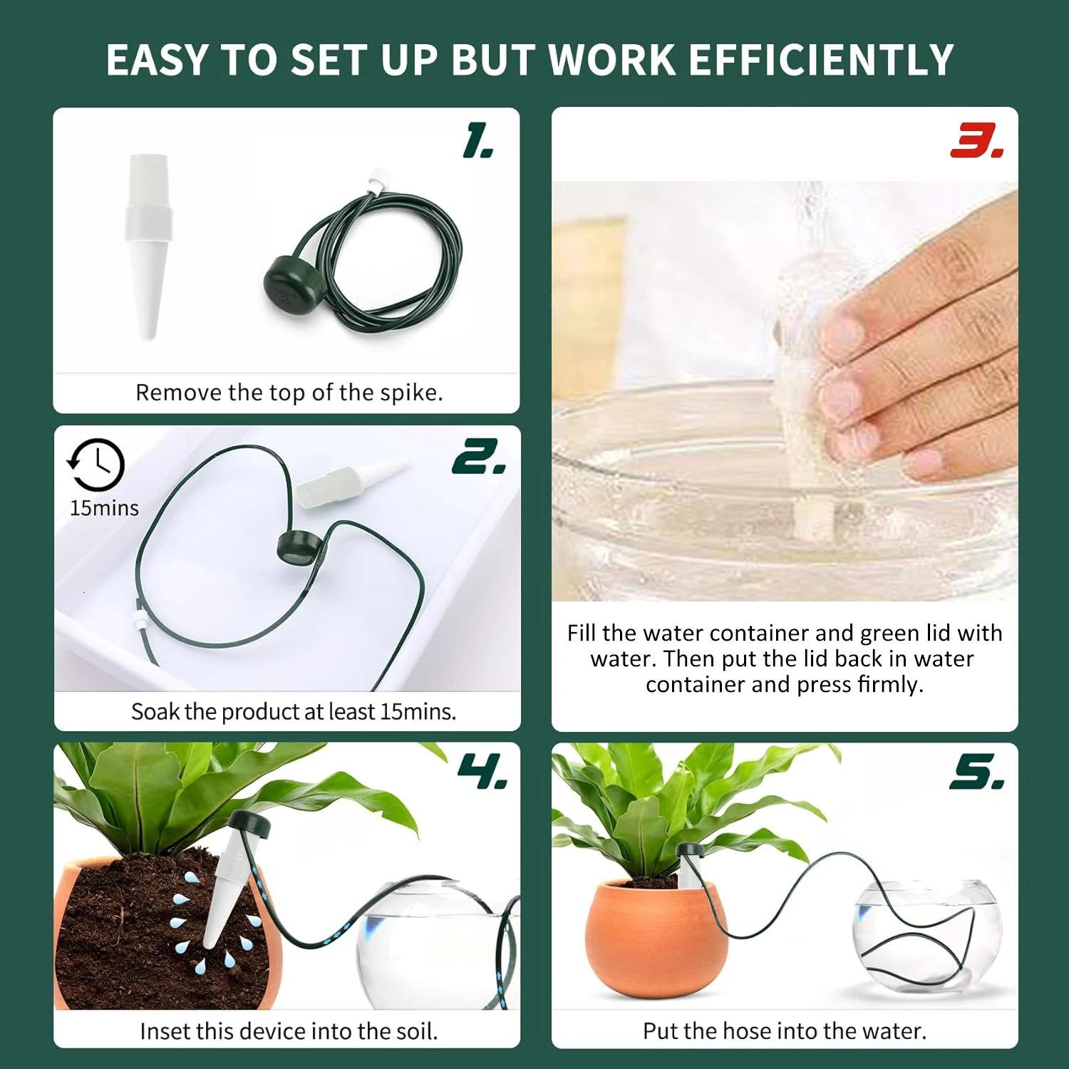 Regadera autom&aacute;tica para plantas de interior y exterior, sistema de riego de jard&iacute;n (peque&ntilde;o)