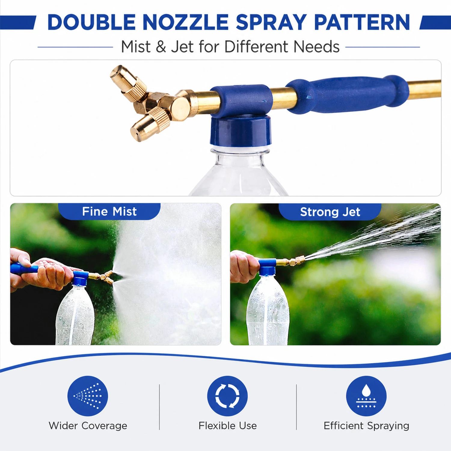 Pulverizador Flit de doble boquilla para control de plagas en jardiner&iacute;a y limpieza ligera