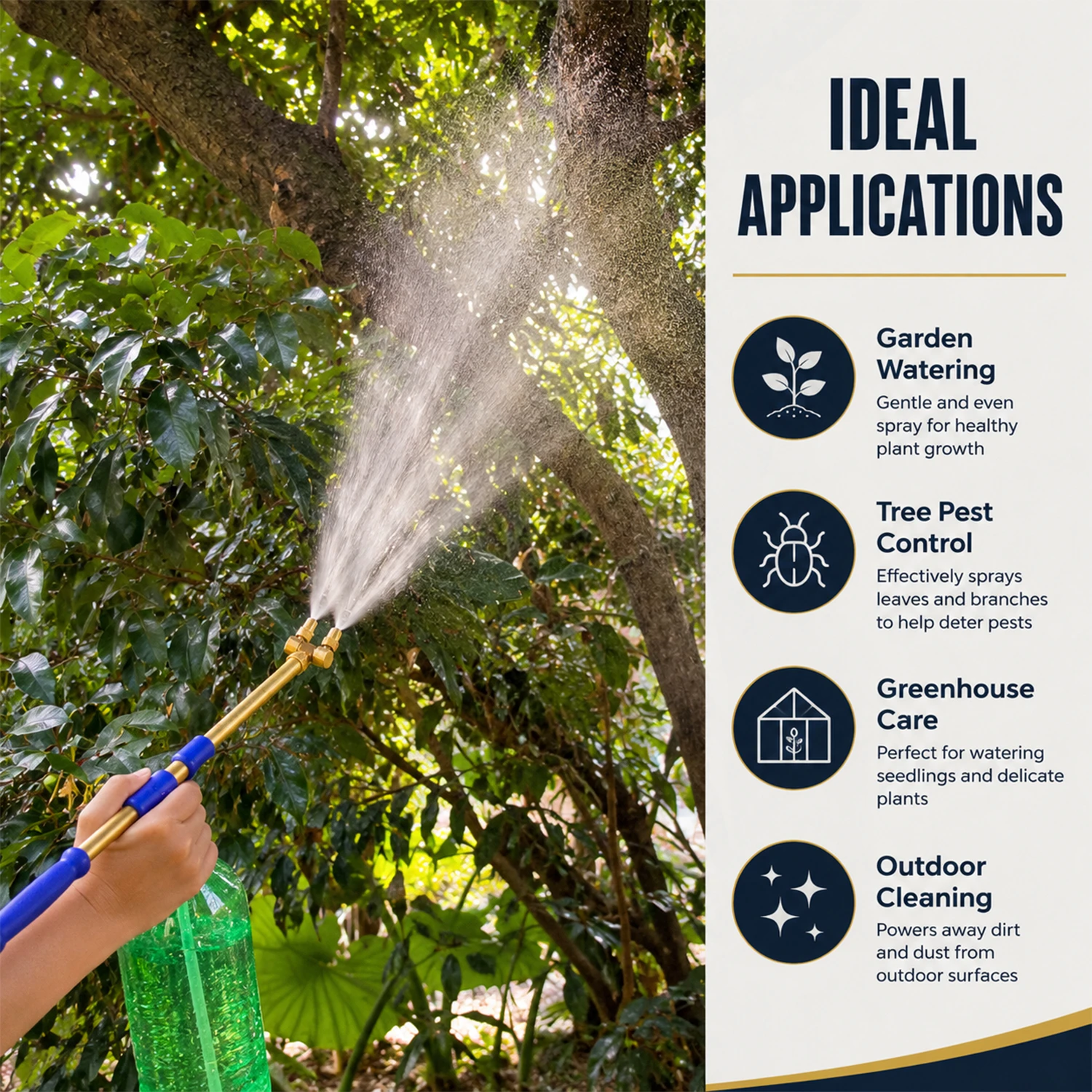 Pulverizador Flit de doble boquilla extendido para control de plagas en jardiner&iacute;a y limpieza ligera